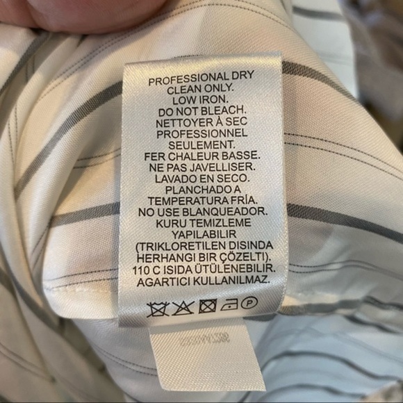 Tibi Ivory Anna Stripe Camisole Black Multi V-neck Tank Top/Cami NWT - Picture 15 of 16